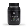 Zwarte pot met deksel, met witte tekst en logo van Myprotein.