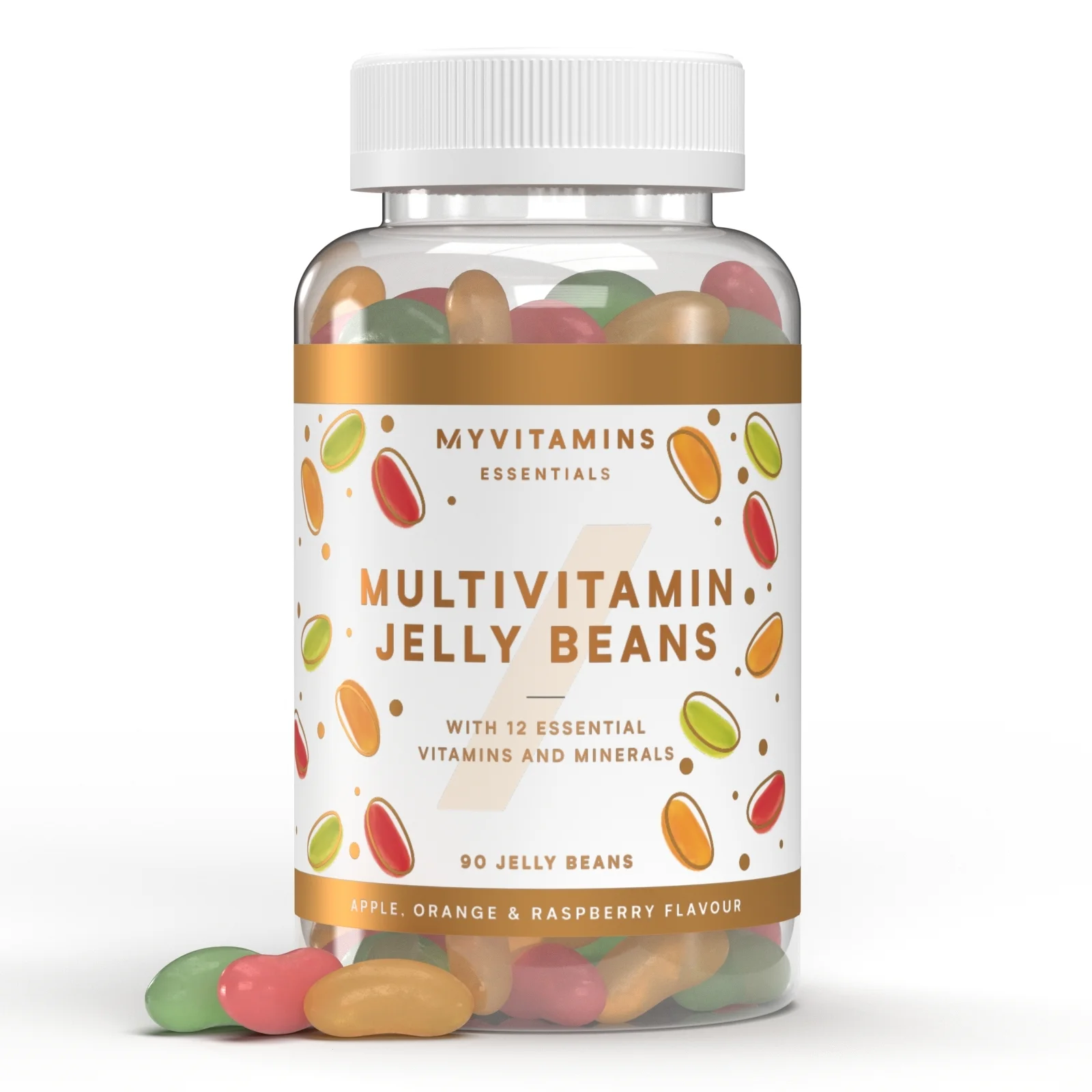 Multivitamine Jelly Beans - 30servings - Apple, Orange & Raspberry Afbeelding 1