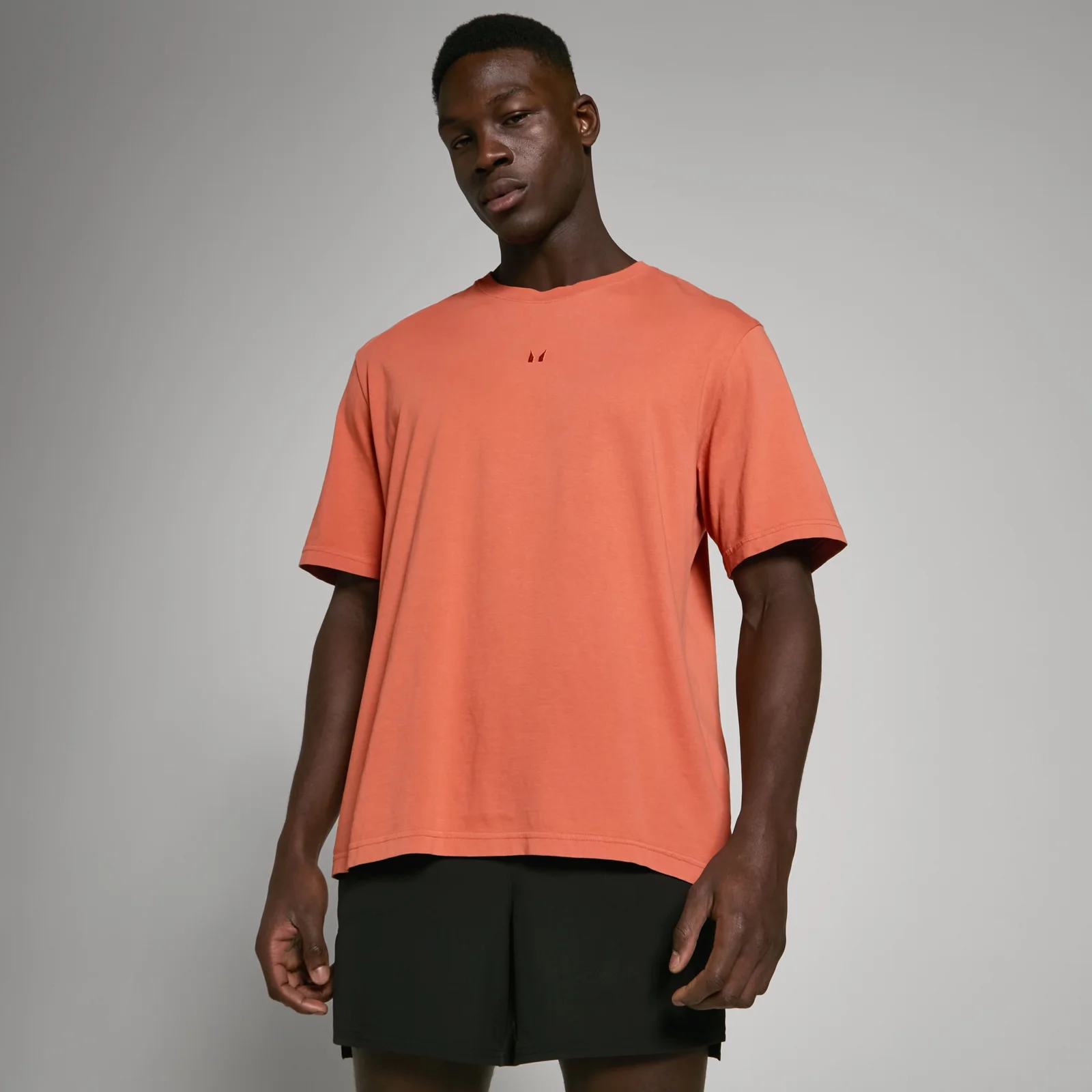 MP Tempo oversized T-shirt met verwassen afwerking voor heren - Verwassen baksteenrood - XS Afbeelding 1