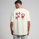 MP Tempo oversized T-shirt met opdruk voor heren - Gebroken wit met rode opdruk