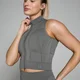 MP Tempo Ultra Geometric naadloos hemd met rits - Koolstofgrijs