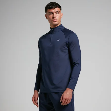 MP trainingstrui met kwartrits voor heren - Marineblauw