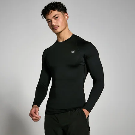 MP basislaag trainingsshirt met lange mouwen voor heren - Zwart