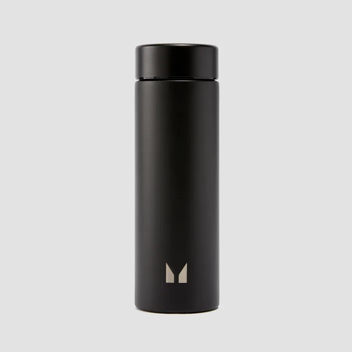 Grote metalen waterfles - Zwart