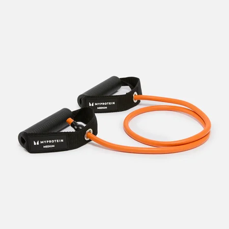 Myprotein weerstandsband met handvatten - Medium - Gebrand oranje