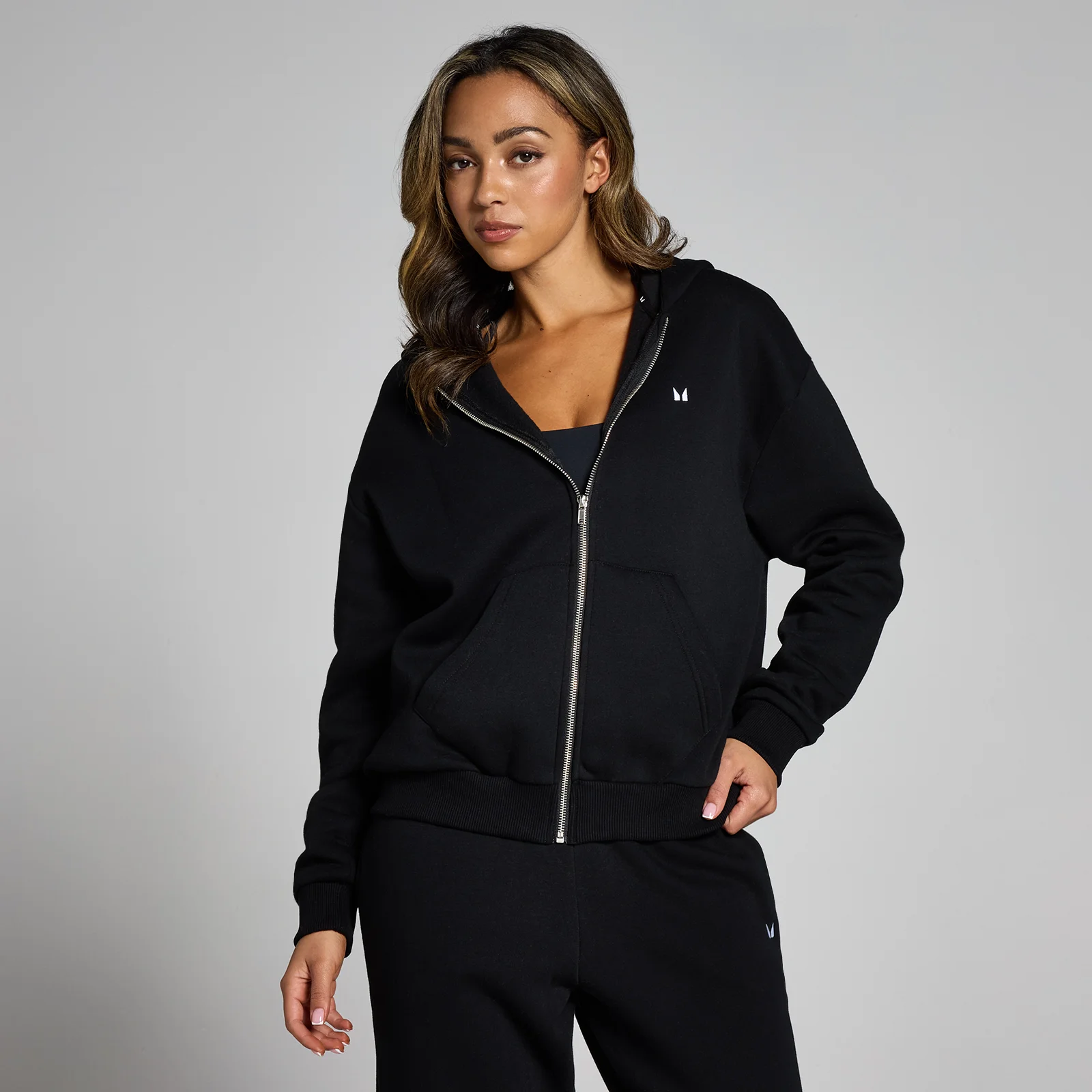 MP Basics hoodie met rits voor dames - Zwart - XXS Afbeelding 1