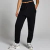 Een zwarte joggingbroek voor dames met een trekkoord en het MP logo.