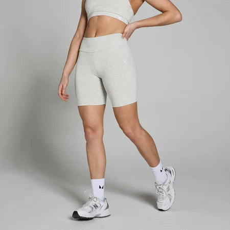 MP Basics fietsshort voor dames - Gemêleerd lichtgrijs