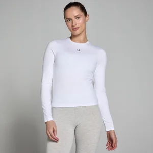 MP Basics T-shirt met nauwsluitende pasvorm en lange mouwen voor dames - Wit - Size XXS
