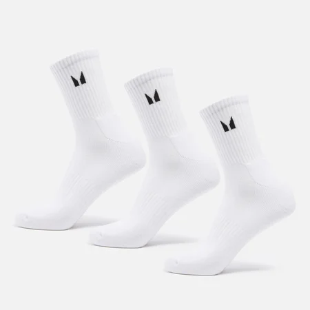 MP Unisex crewsokken (verpakking met drie stuks) - Wit