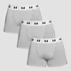 MP boxershorts voor heren (3-delig) Gemêleerd grijs / Wit