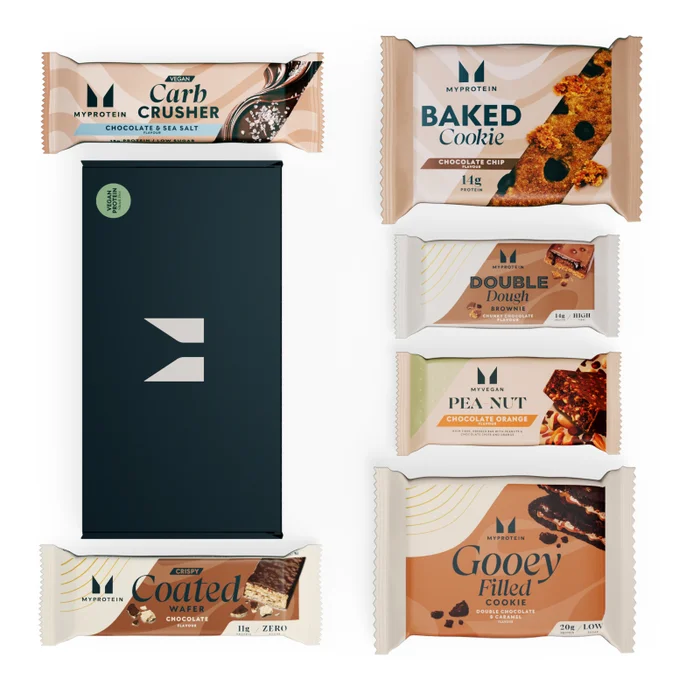 Box met eiwitrijke snacks