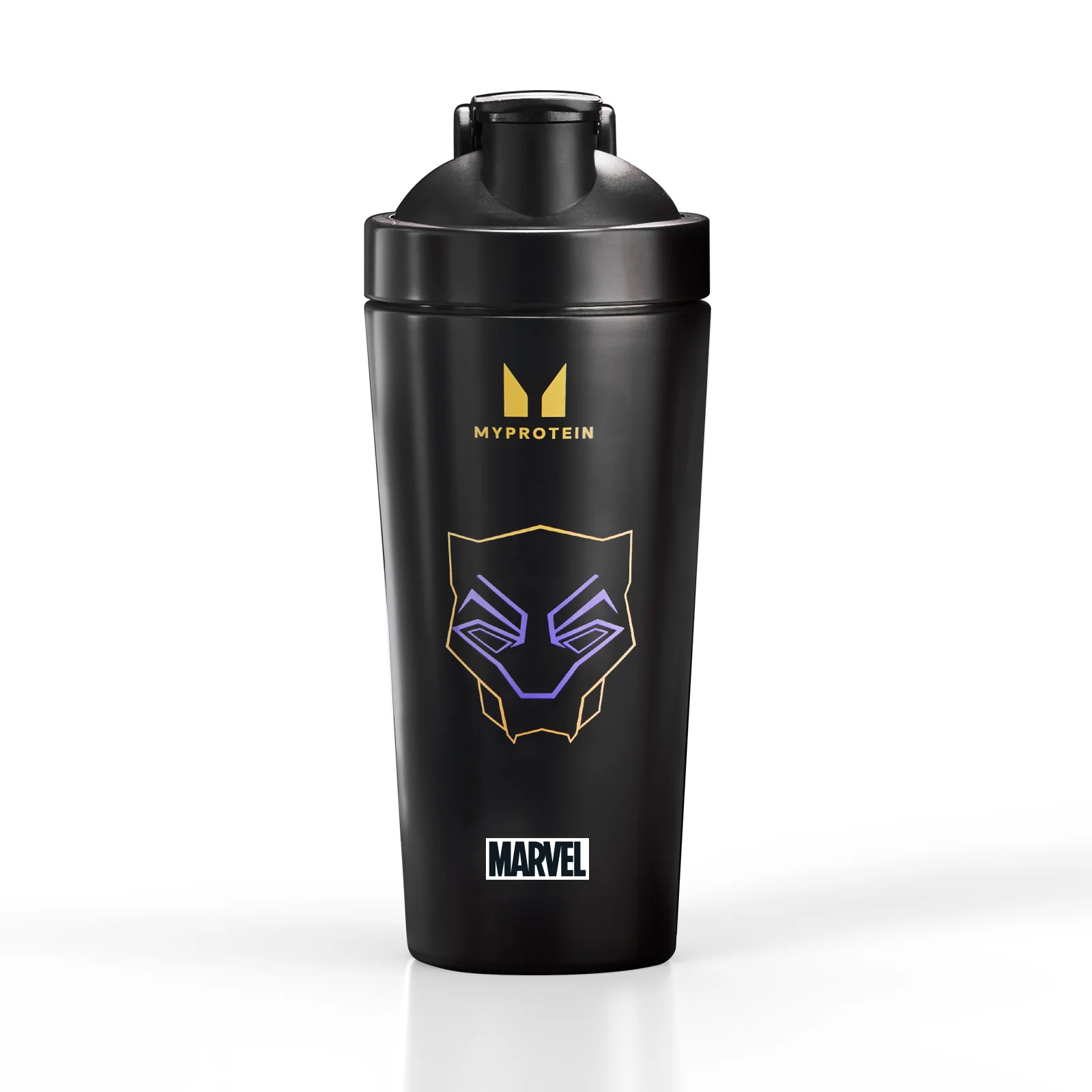 Myprotein Black Panther shaker van gerecycled metaal - Zwart Afbeelding 1