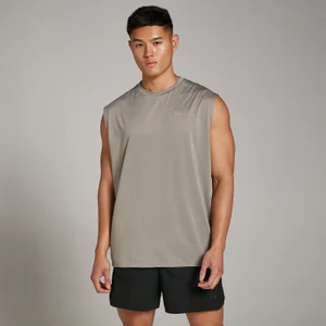 MP Tempo oversized traininghemd van mesh voor heren - Kleigrijs - Size XS