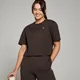 MP Basic losvallend gecropt T-shirt - Koffiebruin