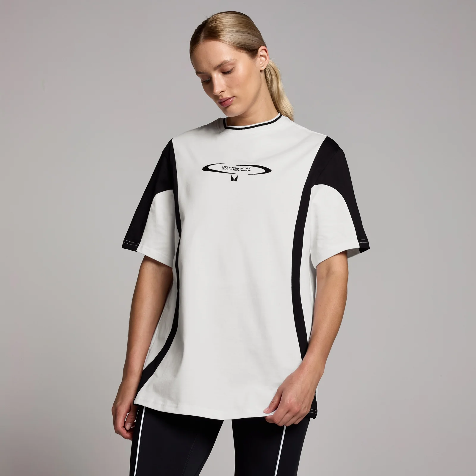 MP Tempo Contrast Retro oversized T-shirt voor dames - Wit - XXS-XS Afbeelding 1