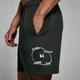 MP Tracking Graphic sweatshort voor heren - Verwassen zwart