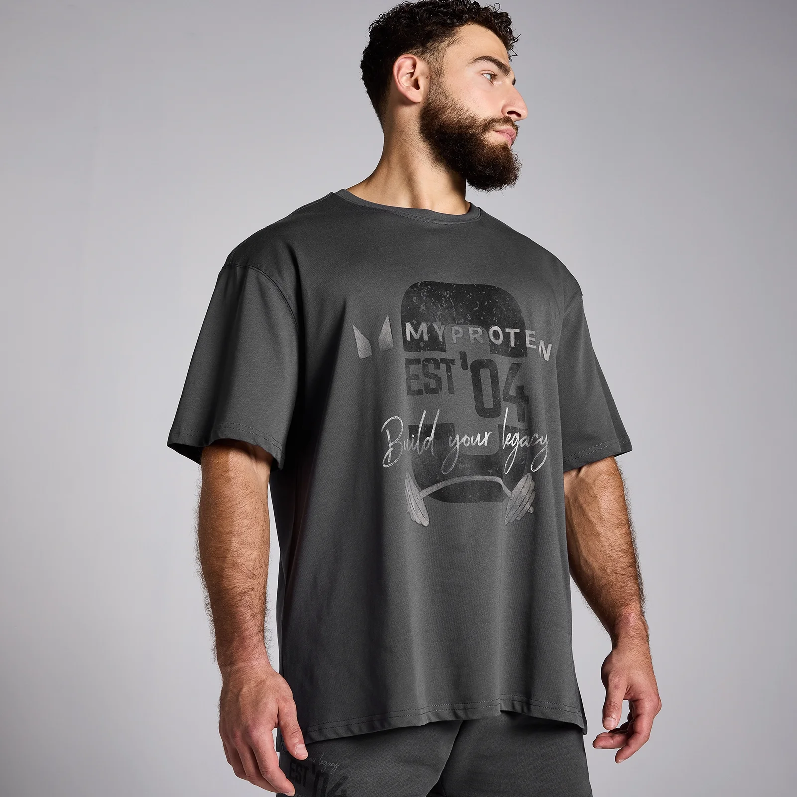 MP Origin Graphic T-shirt - Verwassen grijs - S-M Afbeelding 1