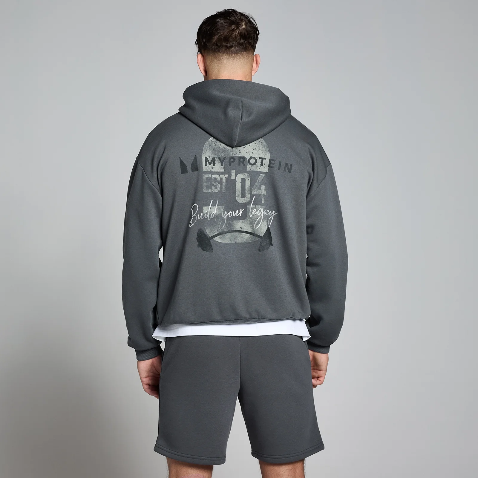 MP Origin Graphic hoodie - Verwassen grijs - XXS-XS Afbeelding 1