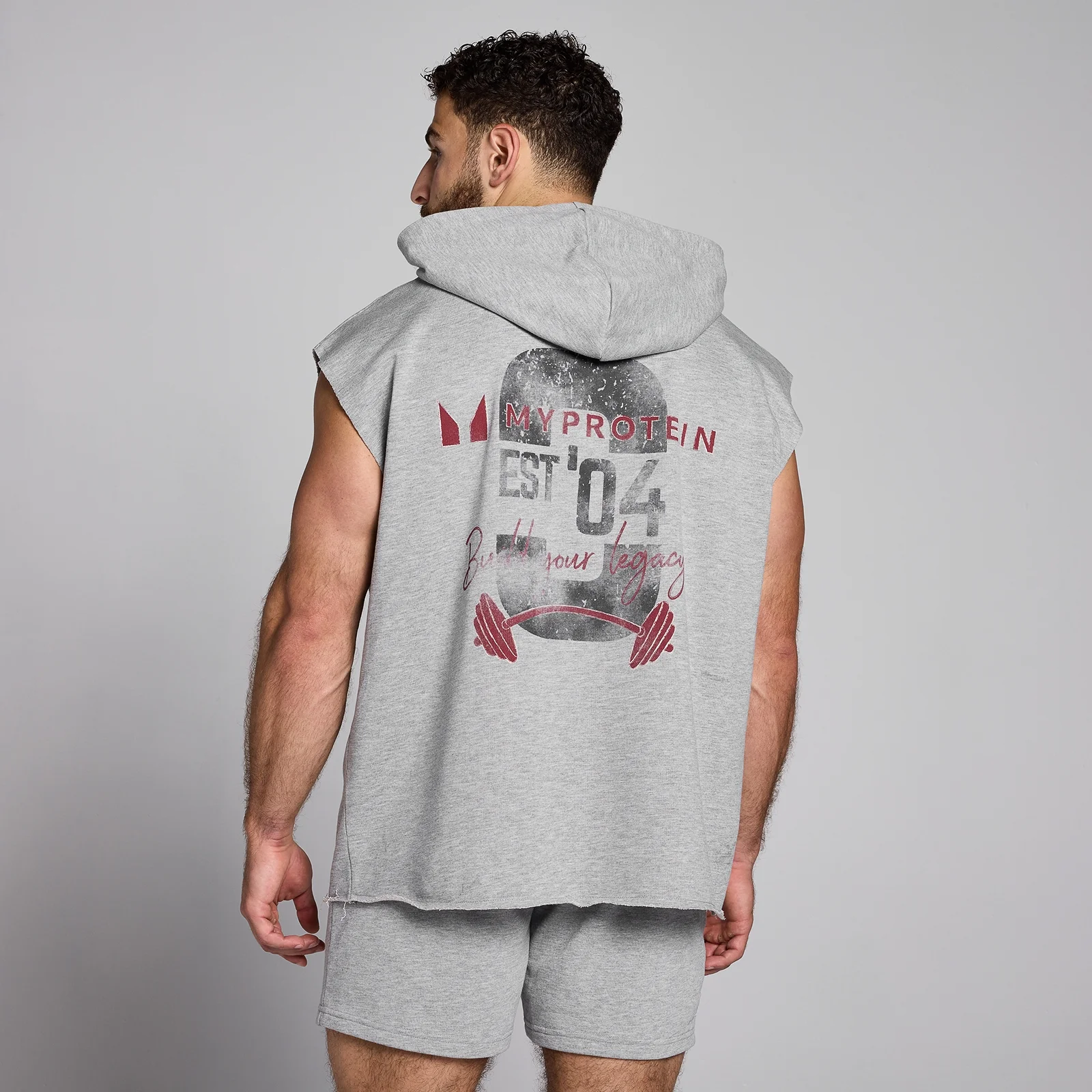 MP Origin Graphic hemd met capuchon - Gemêleerd grijs - XS Afbeelding 1