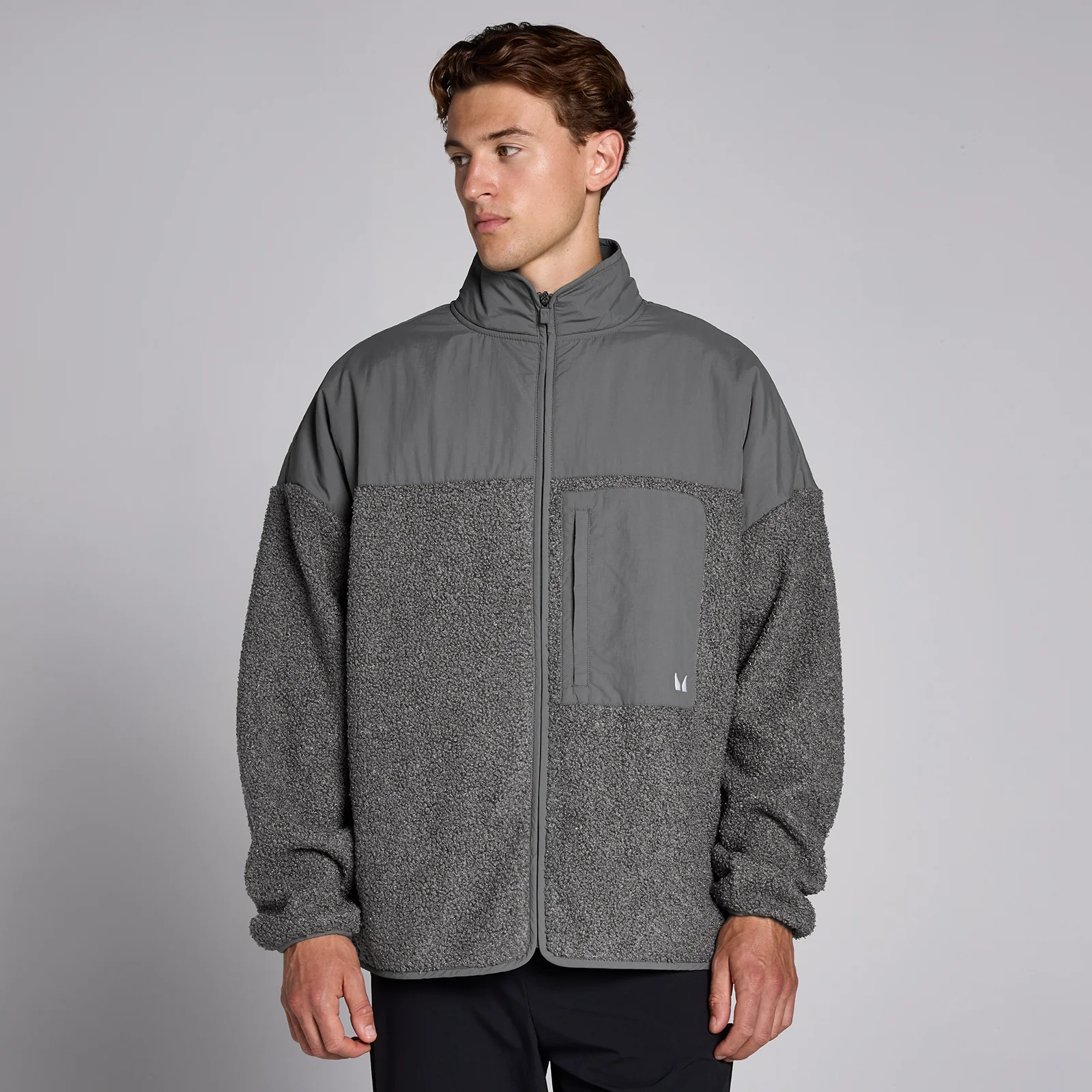 MP Lifestyle hybride fleecejack voor heren - Mosgrijs - XXL Afbeelding 1