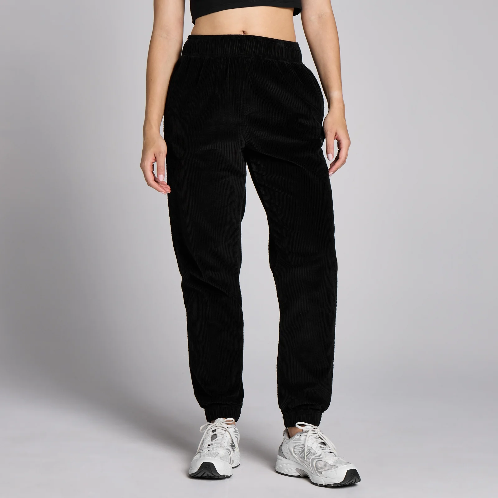 MP Lifestyle joggingbroek van ribfluweel voor dames - Zwart - L Afbeelding 1