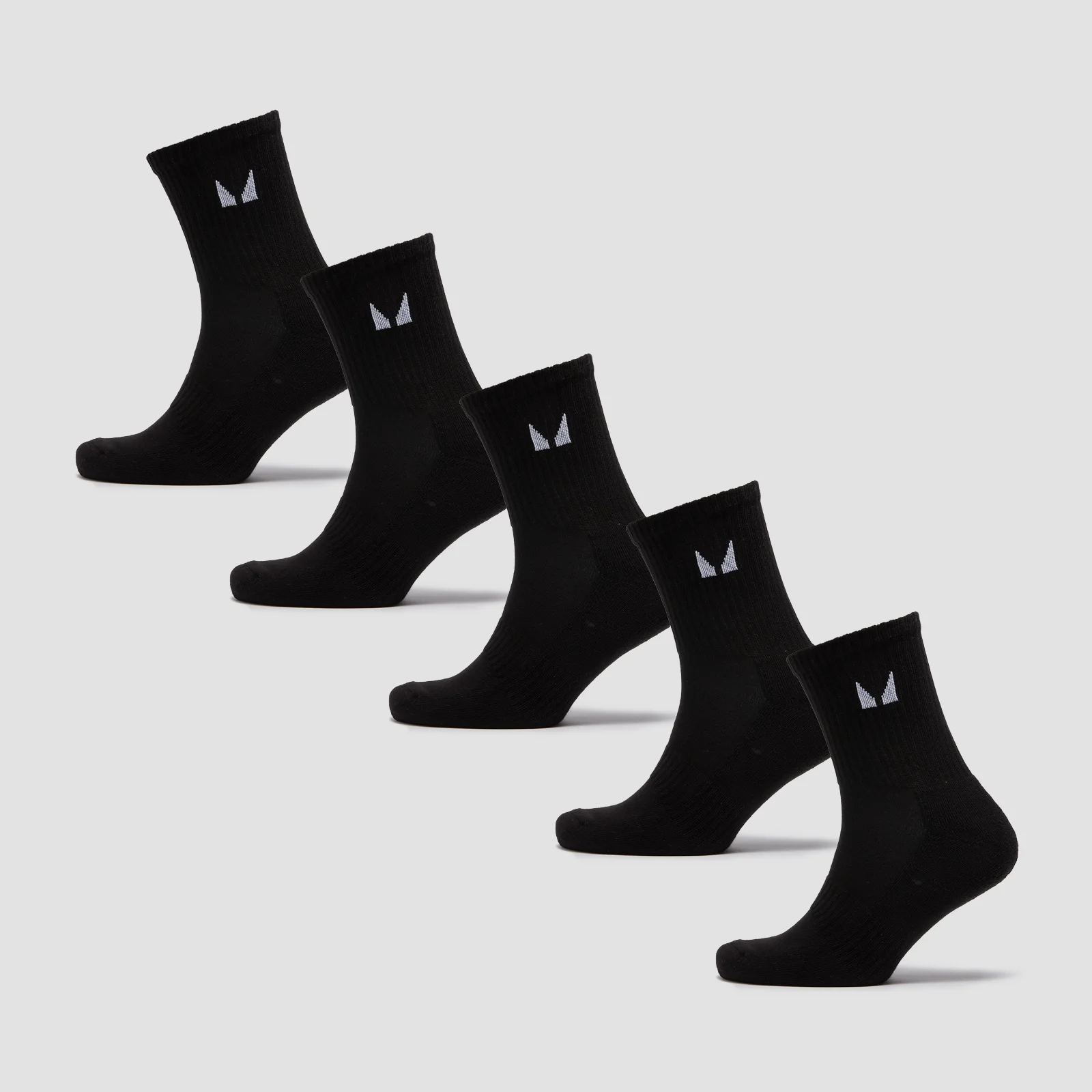 MP Unisex Crew Socks (5 Pack) - Black - UK 6-8 Afbeelding 1