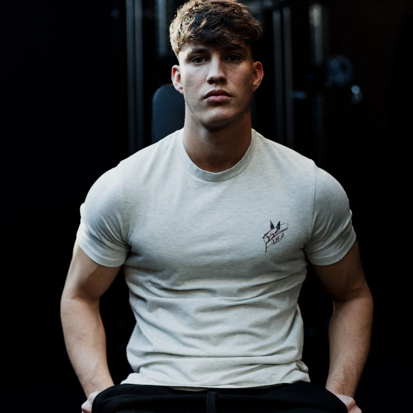 MP Men's Joe Fazer Muscle Fit Graphic T-Shirt - Grey Marl - S Afbeelding 1