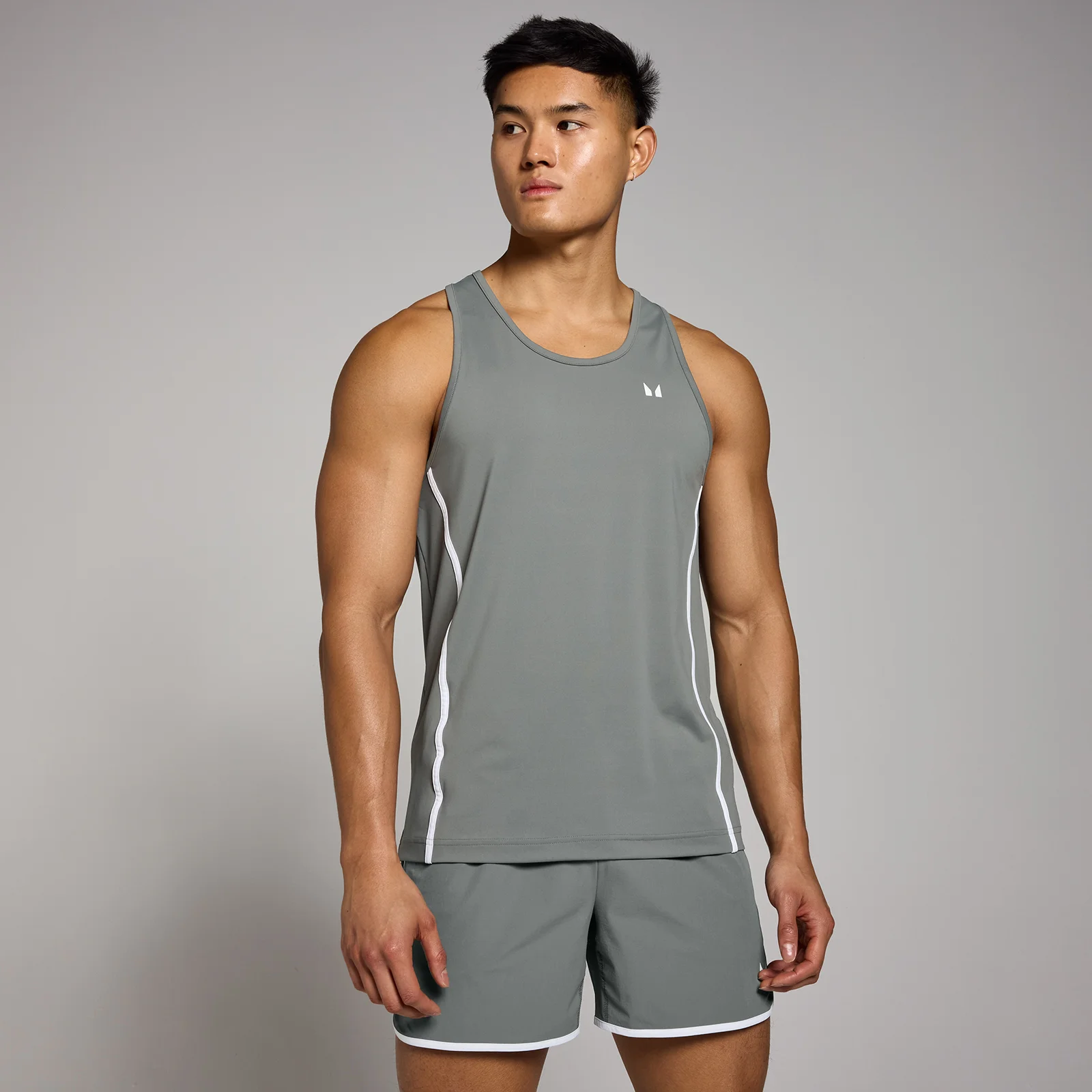 MP Tempo hemd met streepdetails voor heren - Steengrijs - XS Afbeelding 1