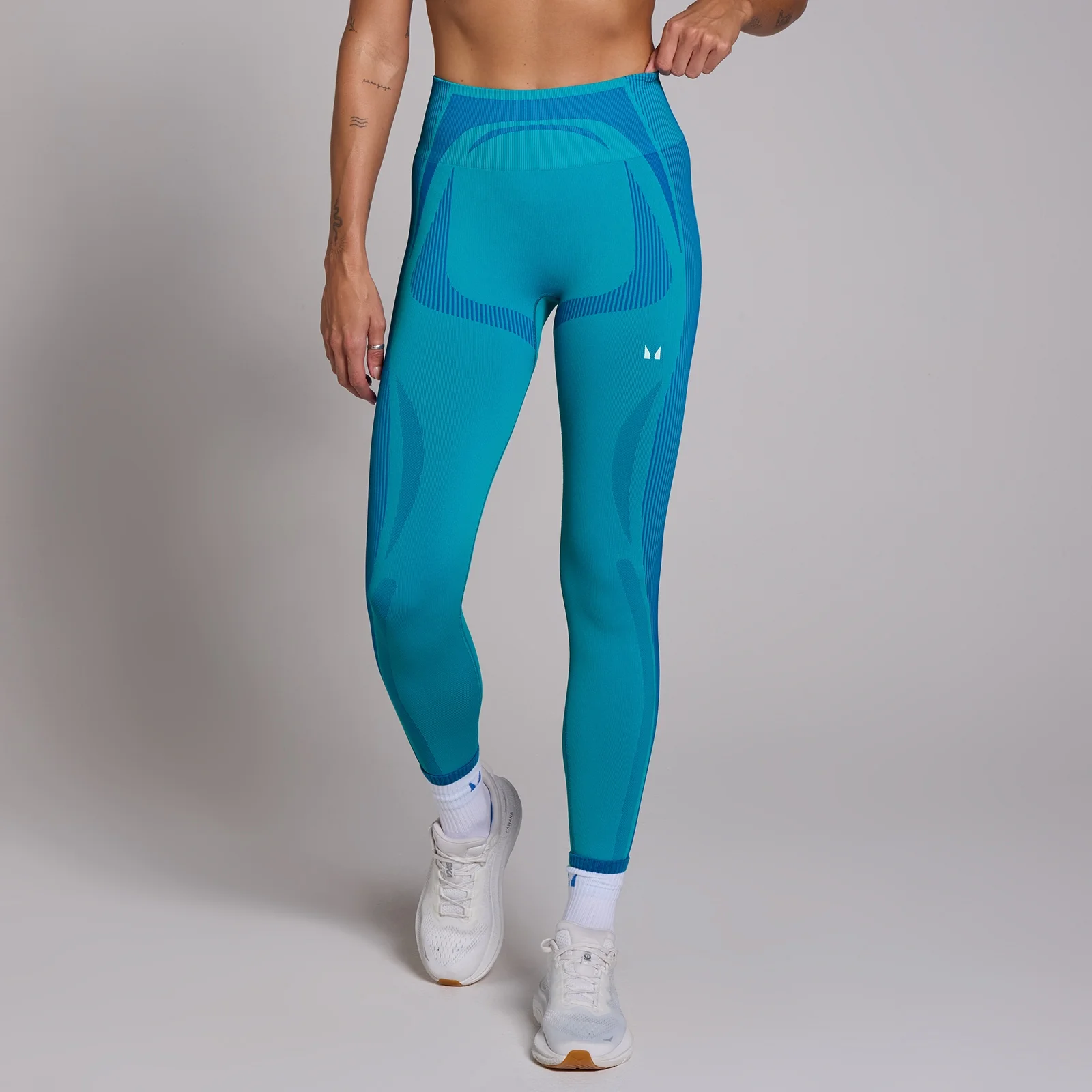 MP Tempo naadloze hybride legging voor dames - Oceaanblauw - L Afbeelding 1