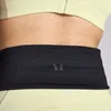 Zwarte MP hardlooptailleband om een middel, met een klein MP logo.