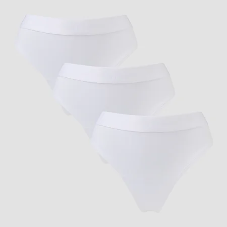 MP middelhoge string voor dames (verpakking met 3 stuks) - Wit