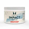 Witte pot met een wit deksel, met het opschrift "Impact Hydrate" van Myprotein.