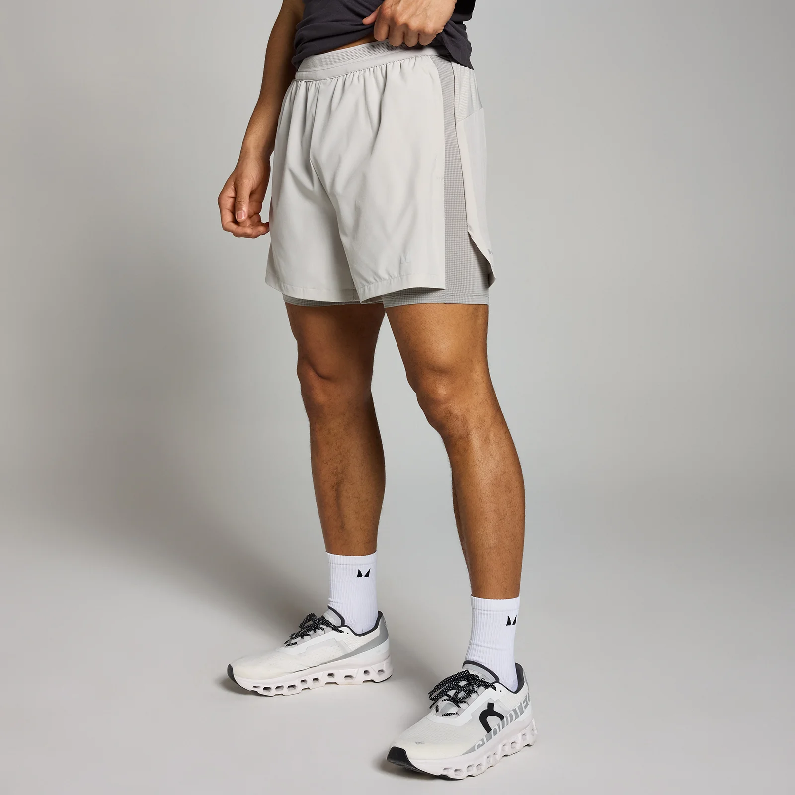 MP Velocity 2-in-1 short met binnenbeenlengte van 12,7 cm voor heren - Chroom - XS Afbeelding 1