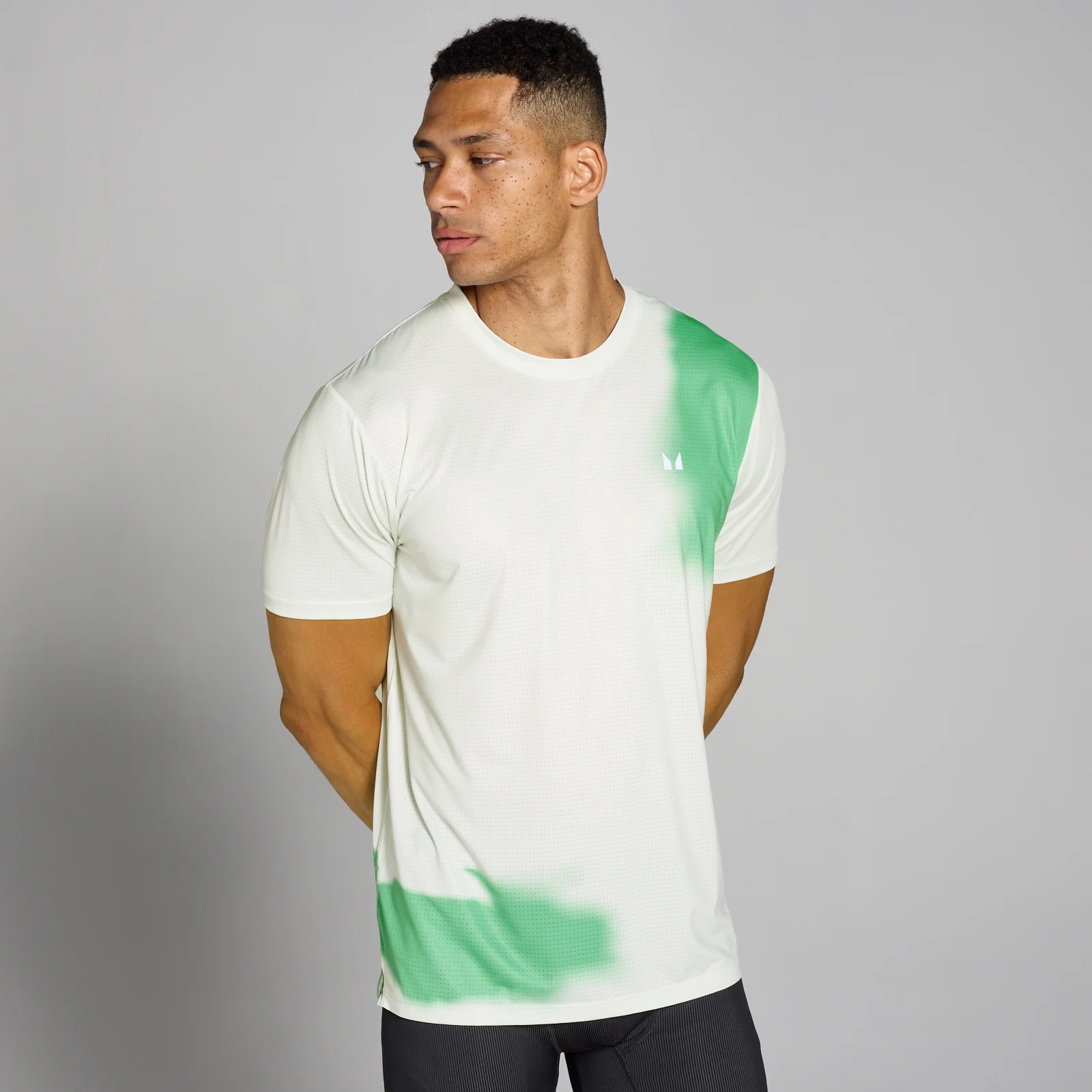 MP Velocity T-shirt van mesh met opdruk - Mistgroen - XL Afbeelding 1