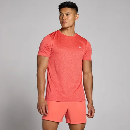 MP Tempo gemêleerd T-shirt voor heren - Koraalrood