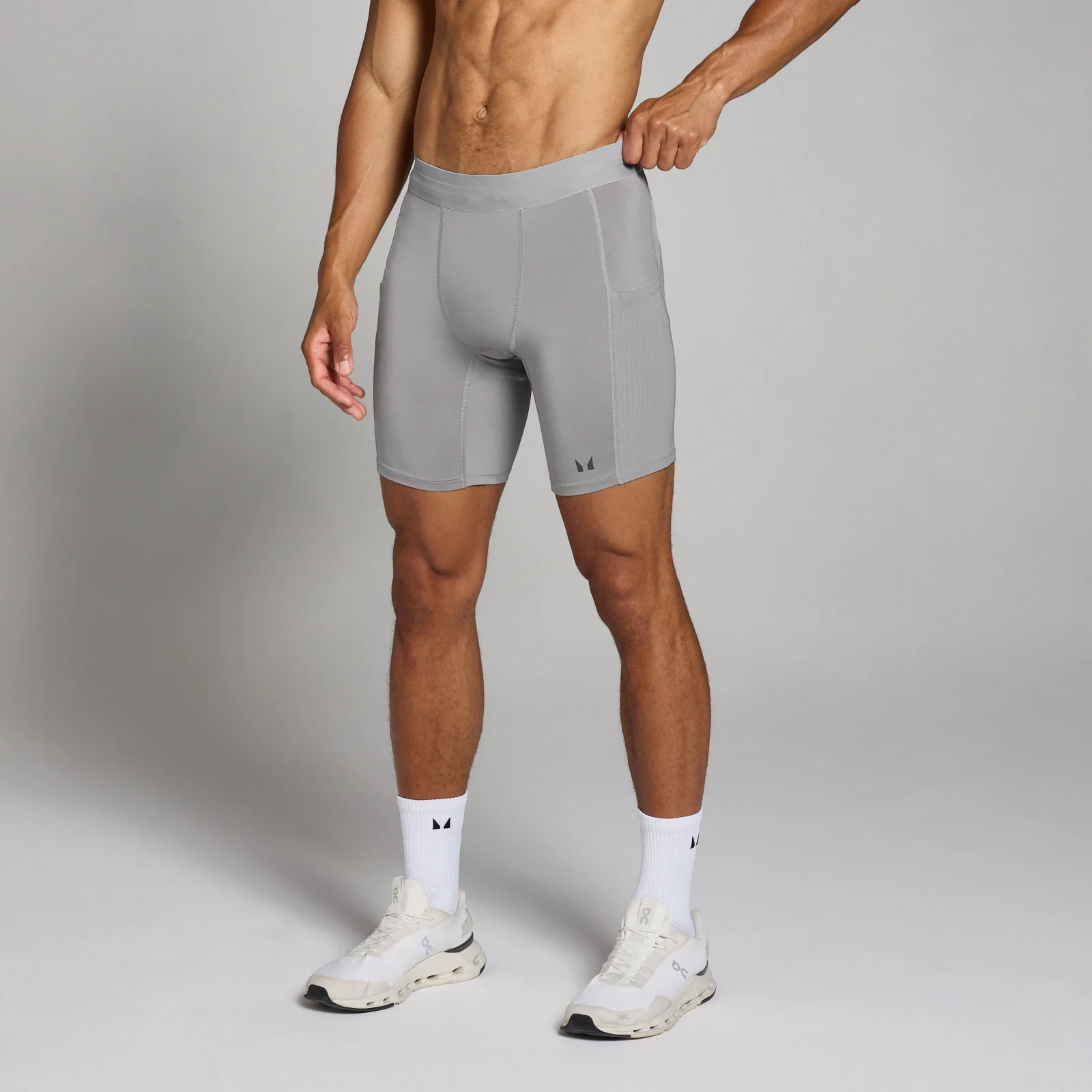 MP Tempo basislaag short voor heren - Steengrijs - XS Afbeelding 1