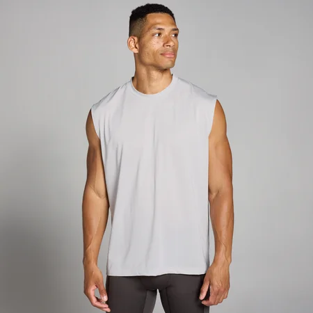 MP Tempo oversized trainingshemd van mesh voor heren - Zachtgrijs