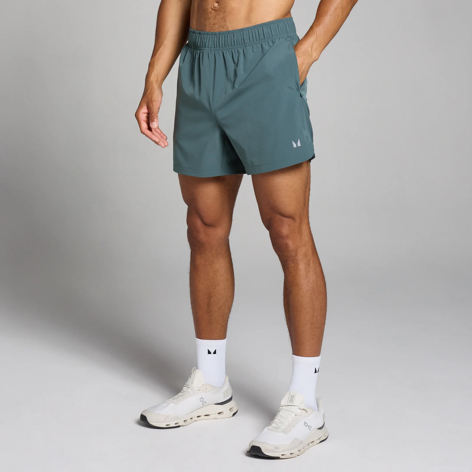 MP geweven sportshort met binnenbeenlengte van 13 cm voor heren - Donkerleigrijs - S Afbeelding 1