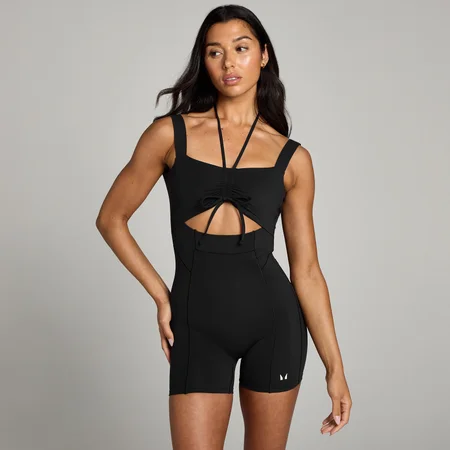 MP Studio gerimpeld bodysuit voor dames - Zwart