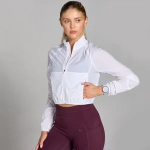 MP Velocity nauwsluitend en gecropt windjack voor dames - Wit - Size S