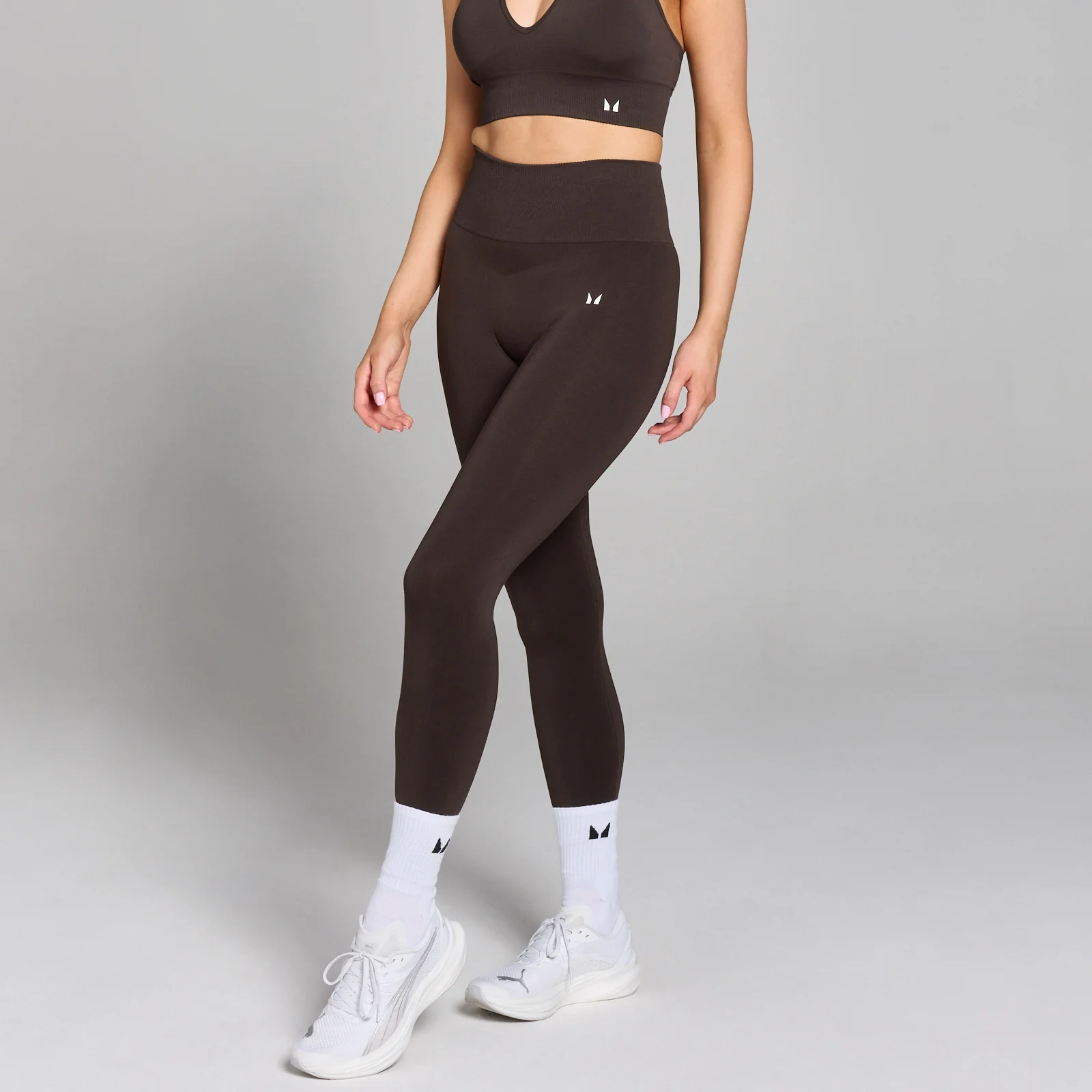 MP Tempo naadloze scrunchlegging voor dames - Chocoladebruin - S Afbeelding 1