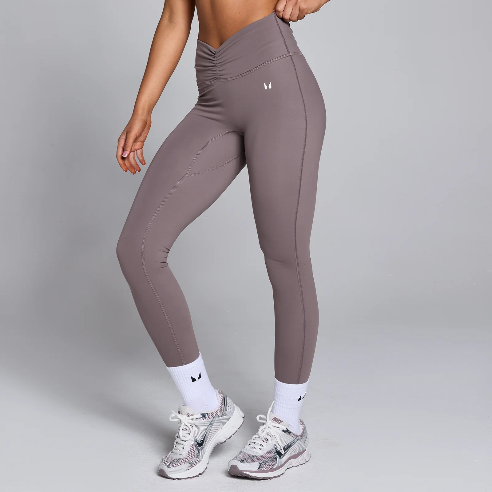 MP Tempo legging met geplooide voorzijde voor dames - Mokka - L Afbeelding 1