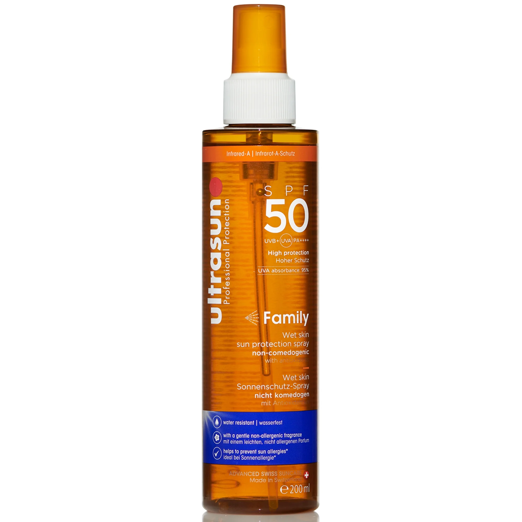 Ultrasun Family Wet Skin Spray SPF50 200ml Afbeelding 1