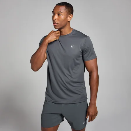 MP Active gerasterd trainingsshirt voor heren - Donkergrijs