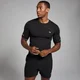 MP Active naadloos T-shirt met opdruk voor heren - Zwart
