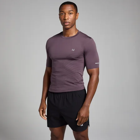MP Active naadloos T-shirt met opdruk voor heren - Dieppaars