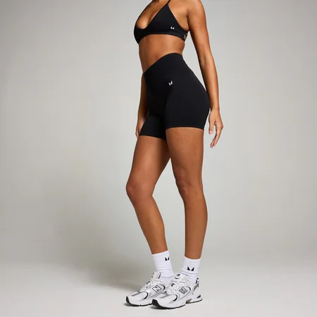 MP geplooide onzichtbare naadloze short voor dames - Zwart