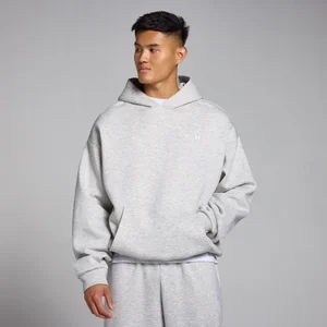 MP Rest Day oversized hoodie voor heren - Gemêleerd lichtgrijs - Size XS