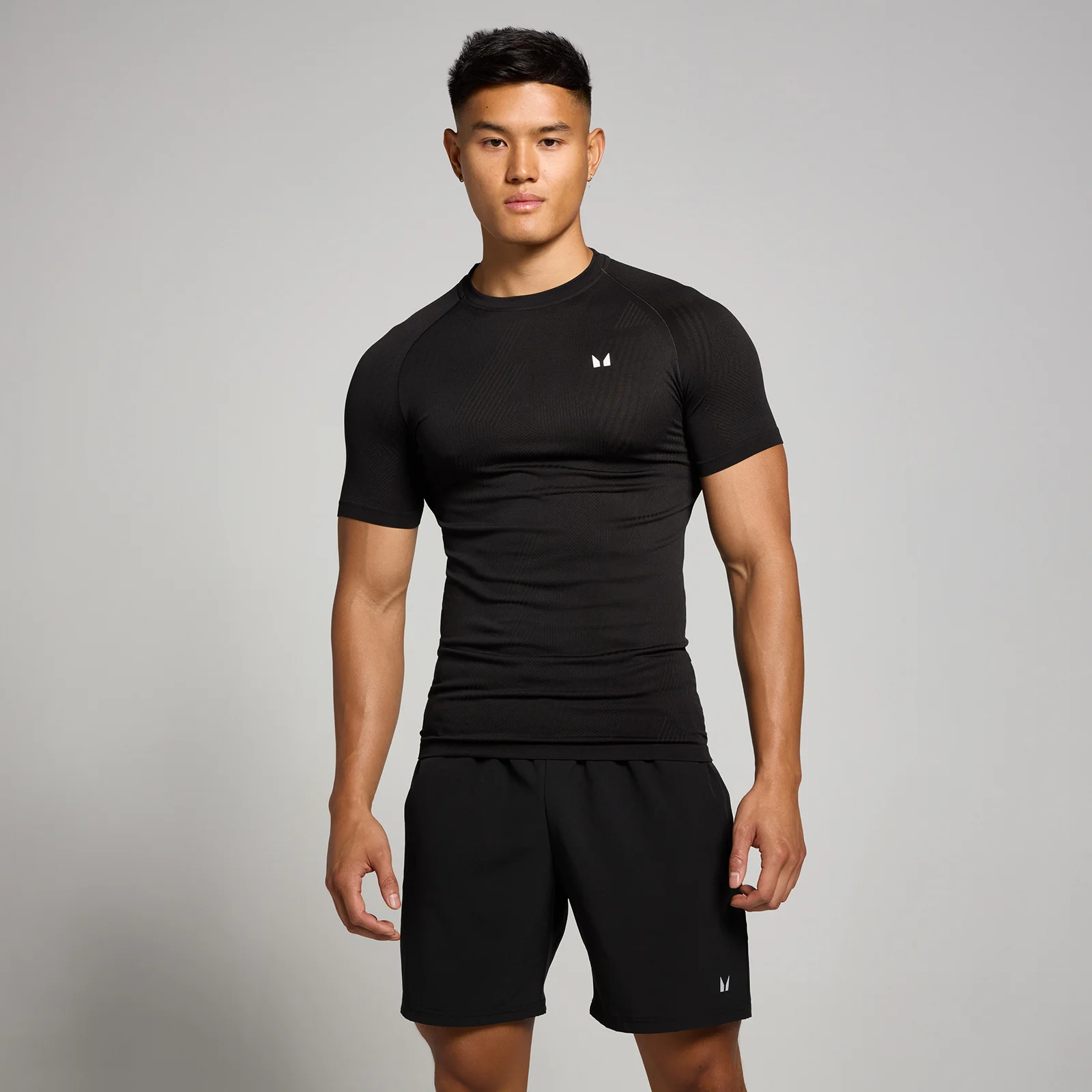 MP Tempo naadloos T-shirt met opdruk van pilaar voor heren - Zwart - XXL Afbeelding 1